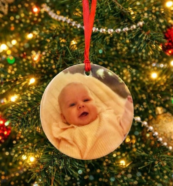 Photo Ceramic Bauble - Personalised Christmas Tree Decoration