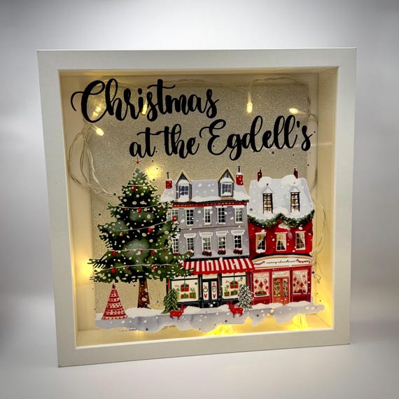 Personalised Light Up Christmas Frame | Custom Christmas Decorations