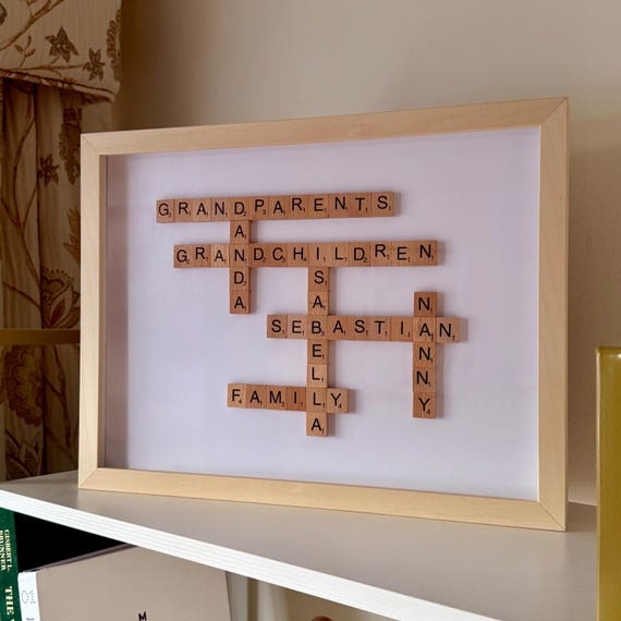 Personalised Scrabble Letter Frame - Unique Mother’s Day Gift - 30x40cm Frame