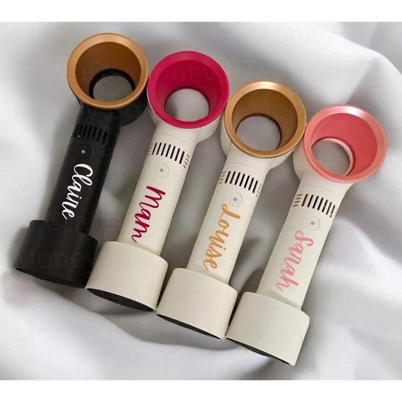 Personalised Bladeless Handheld Fan - USB Rechargeable Travel Accessory