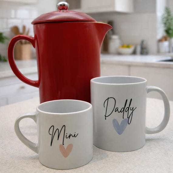 Mummy and Daddy Mini Mug Set – Parent Child Matching Cups