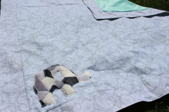 minky self binding blanket