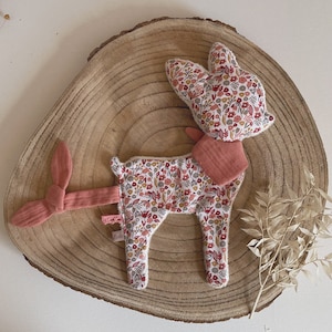 Bertille soft toy deer pacifier clip, birth gift, soft toy, plush toy, baby