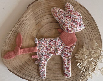 Bertille soft toy deer pacifier clip, birth gift, soft toy, plush toy, baby