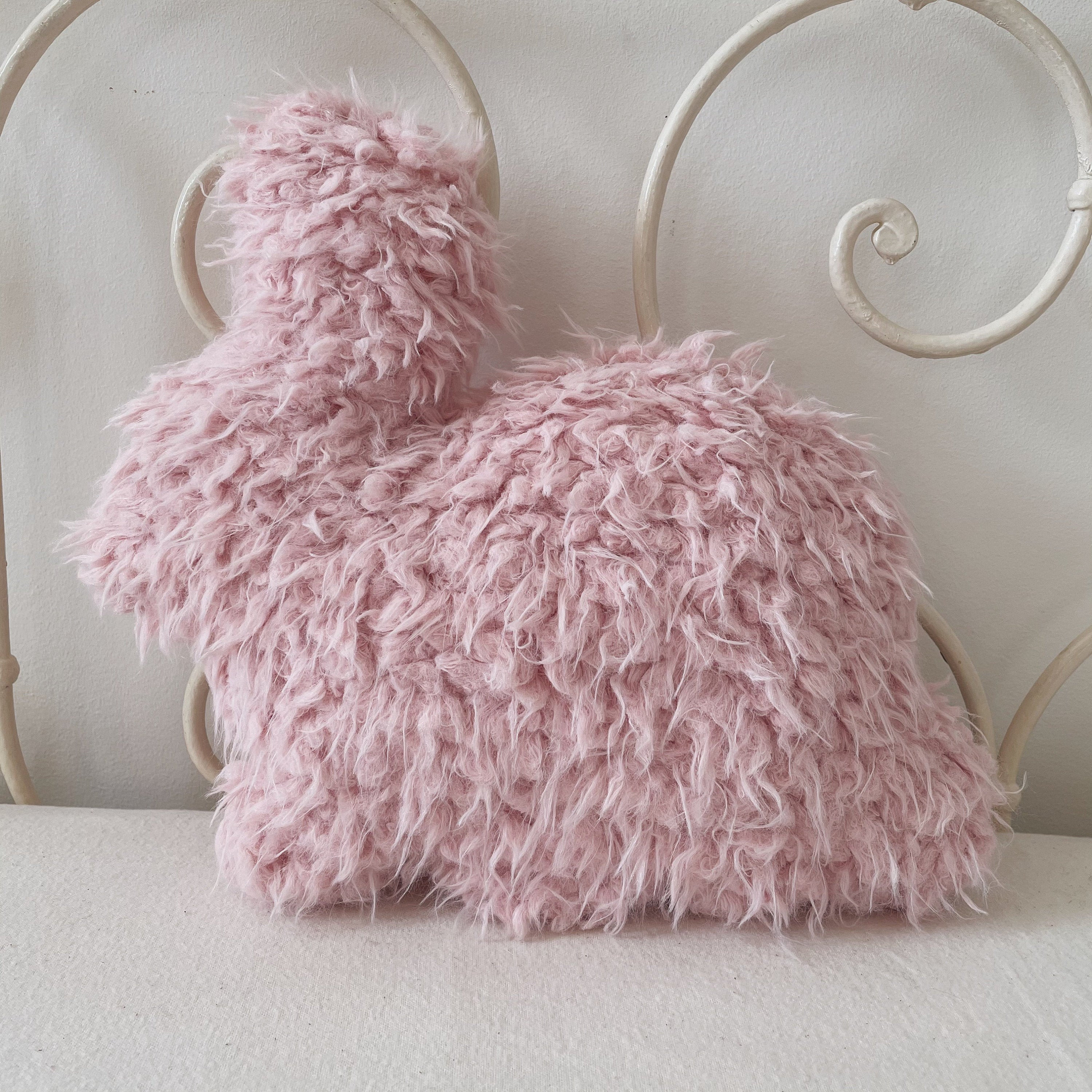 Petit Coussin Lapin Tout Doux Rose Pour Chambres Bébés, Enfants