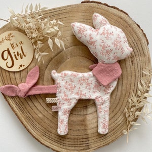 Bertille soft toy deer pacifier clip, birth gift, soft toy, plush toy, baby