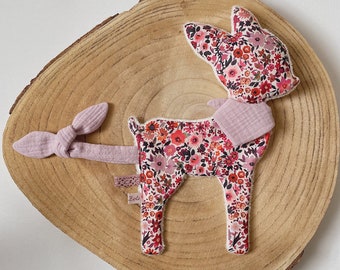 Bertille soft toy deer pacifier clip, birth gift, soft toy, plush toy, baby