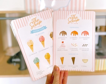 Ice Cream Dramatic Play Set PRINTABLE | Ice Cream Parlor Role Play Set, Preschool Homeschool Activities, Dramatic Play Center activities