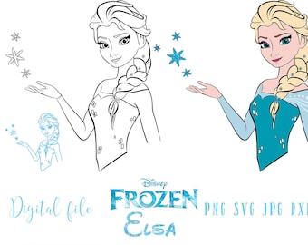 Download Elsa Silhouette Svg Etsy SVG Cut Files