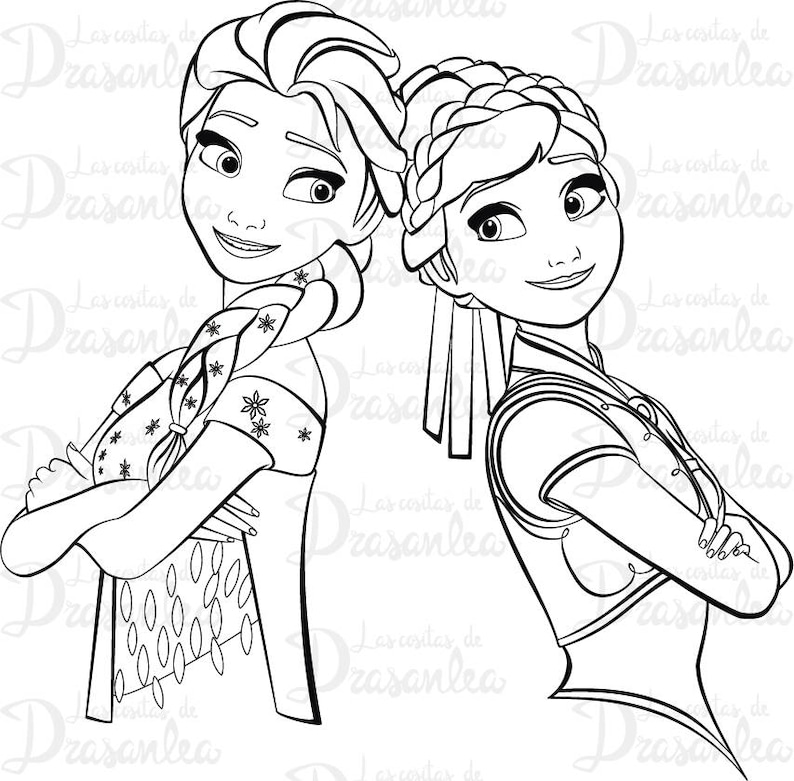 Free Elsa Anna Svg 424 SVG PNG EPS DXF File - Free SVG Christmas