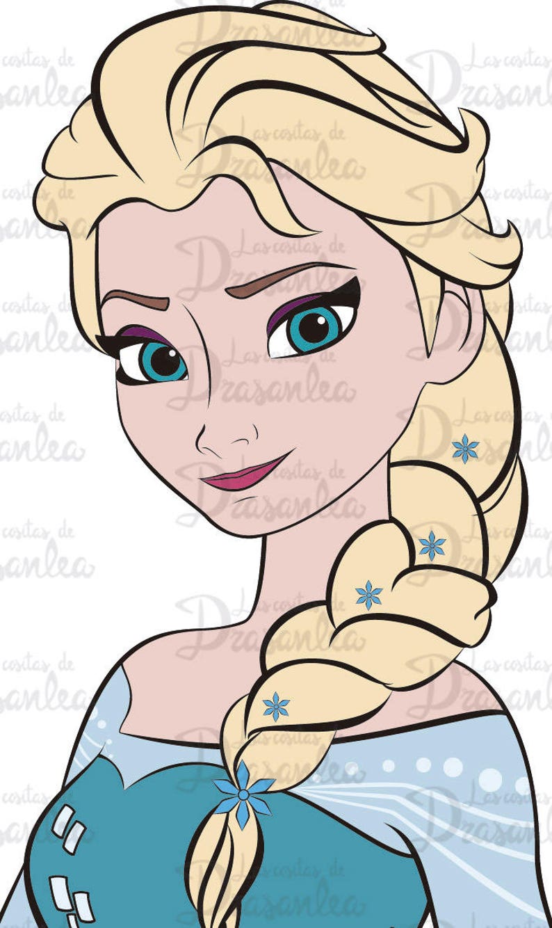 Elsa Frozen SVG vector file Frozen clipart. Instant download | Etsy