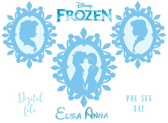 Download Elsa And Anna Frozen In Cameo Elsa Anna Frozen Svg Png Etsy