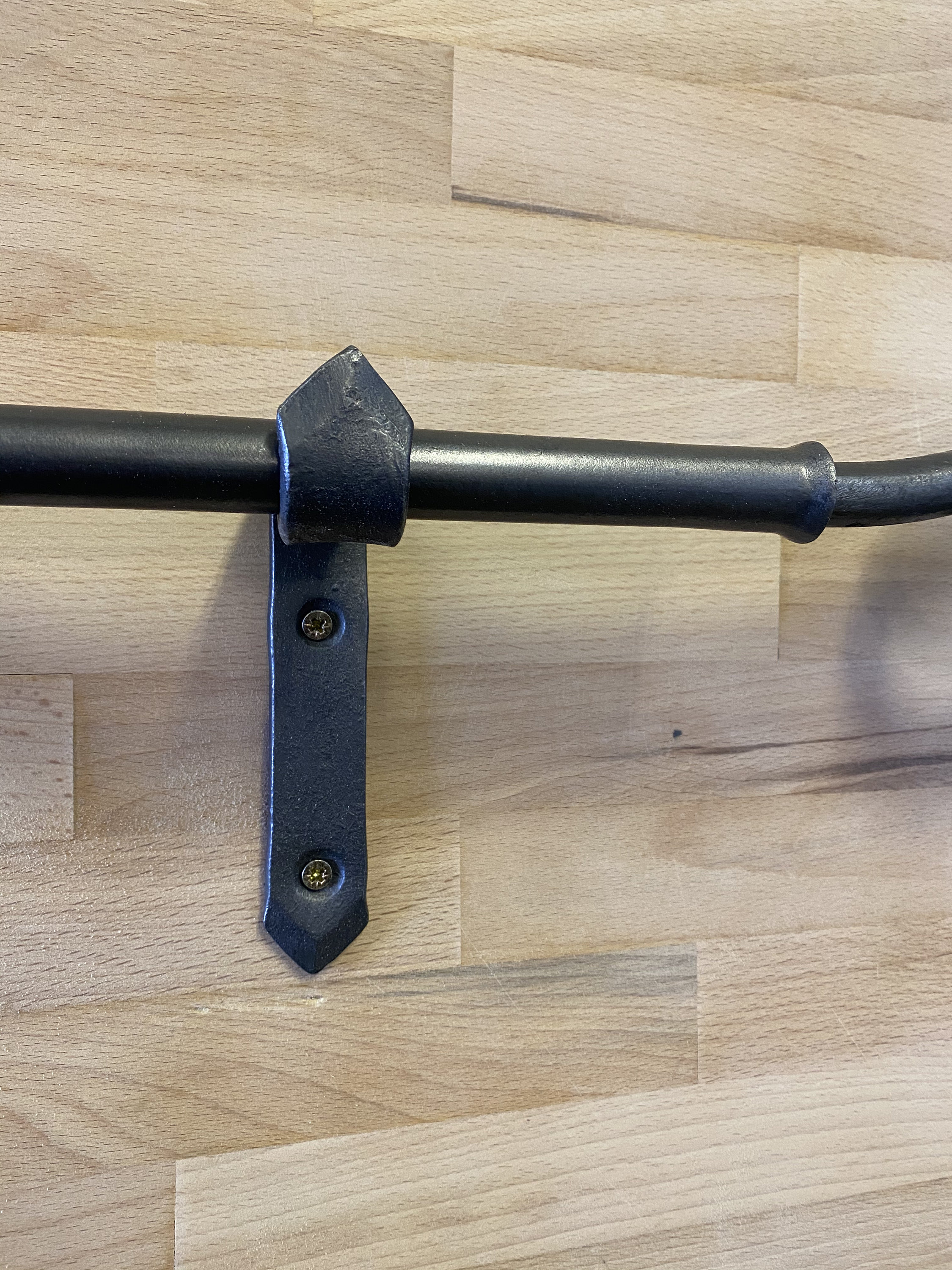 Black Metal Curtain Pole Wrought Iron Curtain Pole Curtain Etsy UK