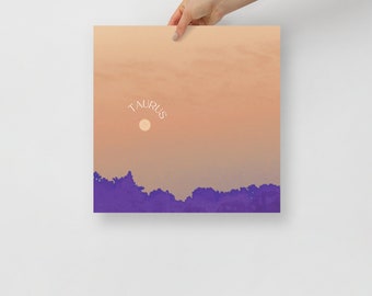 Taurus Moon Energy Poster