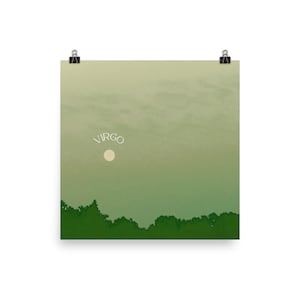Énergie de la lune de la Vierge Poster