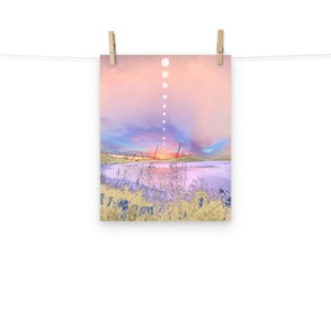 Lake Away Original Art Poster Print