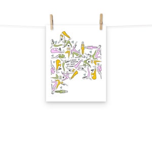 Yoga Girl Original Art Poster Print