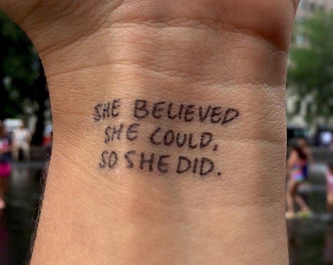 She Believed She Could, so She Did Tattoo - Etsy