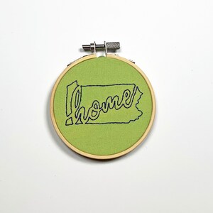 Pennsylvania Home 3 inch Mini Embroidery Hoop Art Multiple Colors Available image 7