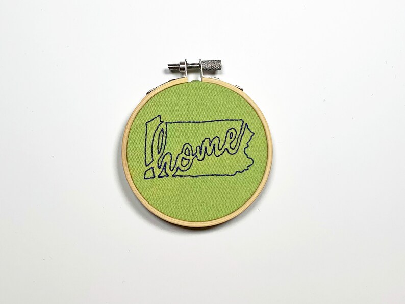 Pennsylvania Home 3 inch Mini Embroidery Hoop Art Multiple Colors Available image 7