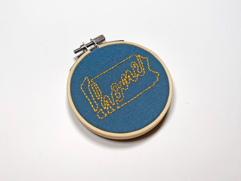 Pennsylvania Home 3 inch Mini Embroidery Hoop Art Multiple Colors Available image 2