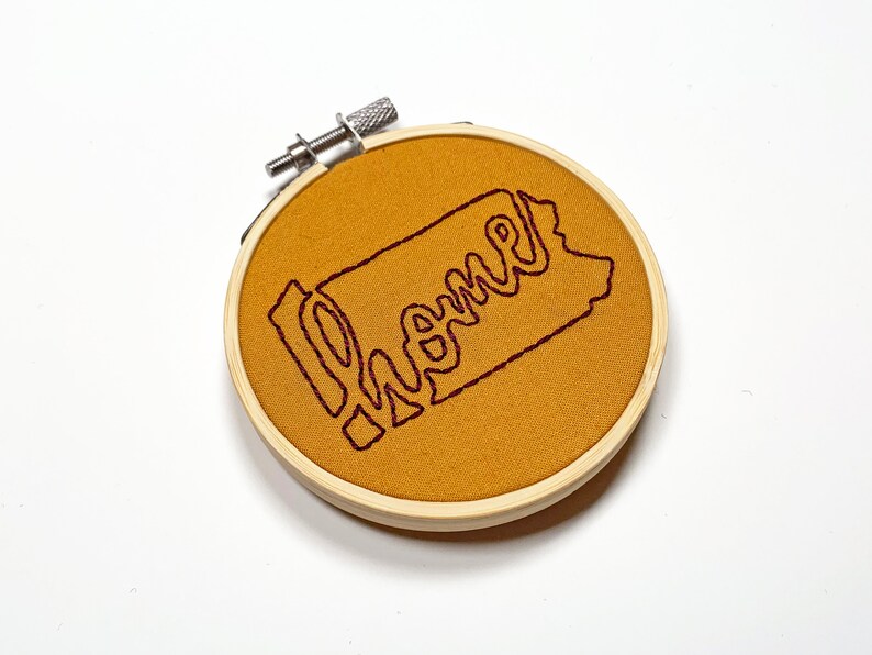 Pennsylvania Home 3 inch Mini Embroidery Hoop Art Multiple Colors Available image 3