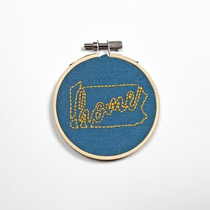 Pennsylvania Home 3 inch Mini Embroidery Hoop Art Multiple Colors Available image 5