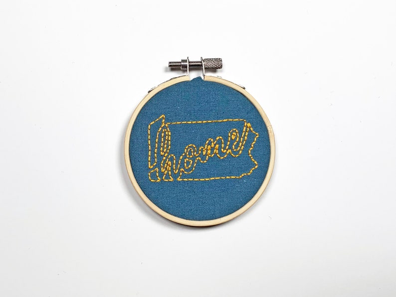 Pennsylvania Home 3 inch Mini Embroidery Hoop Art Multiple Colors Available image 5