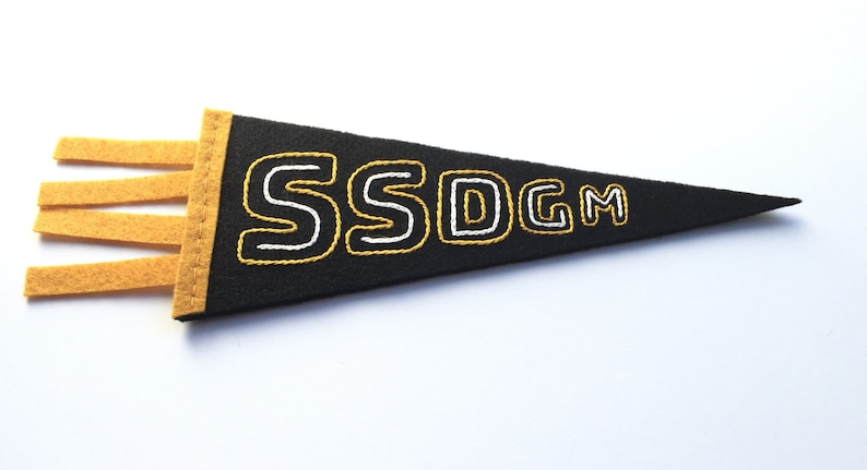 SSDGM My Favorite Murder Hand-Embroidered Felt Pennant Flag image 2