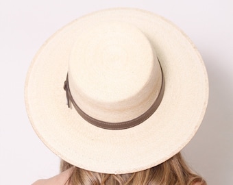 ZSSDJDD New Large Brim Straw Hat Summer Hats for Women Ribbon Beach Cap Boater Flat Top Sun Hat Pack Color : Black, Size : 15cm Brim