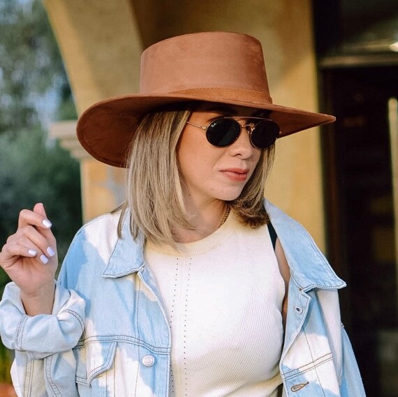 Hats Women Brown-cowgirl Hat-fedora Hat 