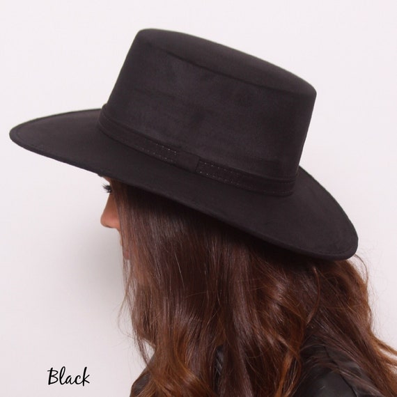 Womens Wide Brim Hat/womens Hat/womens Sun Hat/womens Panama Hat/womens  Wide Brim Fedora/flat Brim Hat/full Brim Hat/wool Wide Brim Hat -   Canada