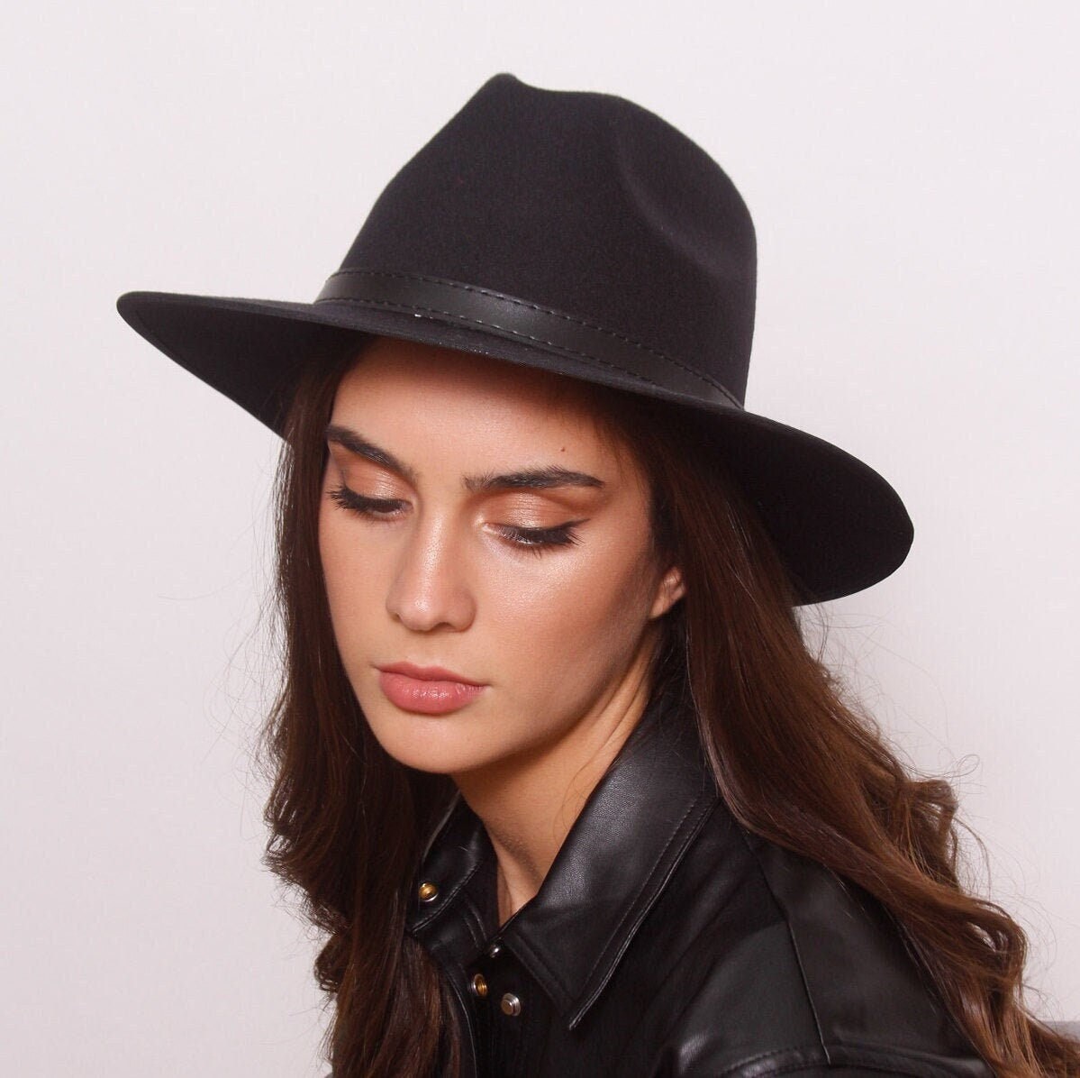 ELLA BLACK Fedora/hats Women/black Hat 