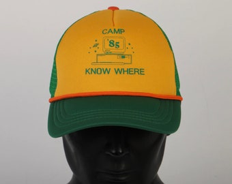 Green and Yellow Hoko Stranger Things Dustin Baseball Cap Camp for Kids and Adults