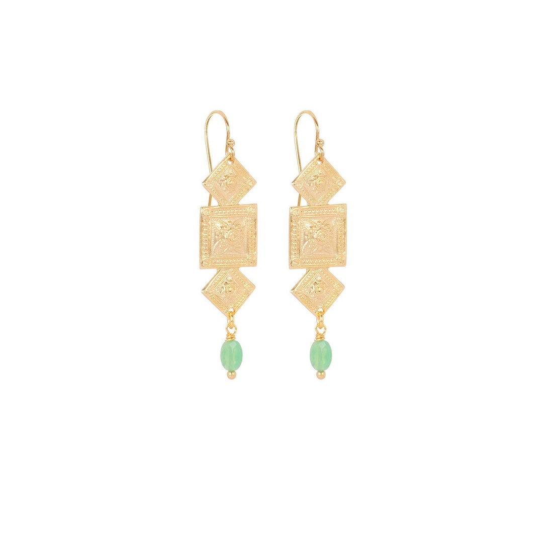 Orecchini A Perle Lunghi Dochais In Argento 925 - Perle Dorate 15k, Ipoallergenici, Per Donne E Ragazze