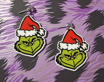 How the Grinch Stole Christmas Acrylic Earrings