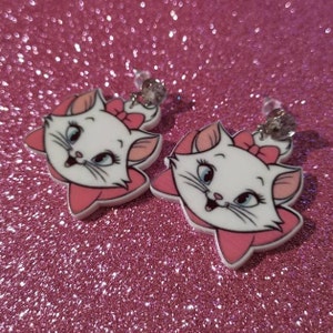 Marie Aristocats Dangle Drop Earrings Disney
