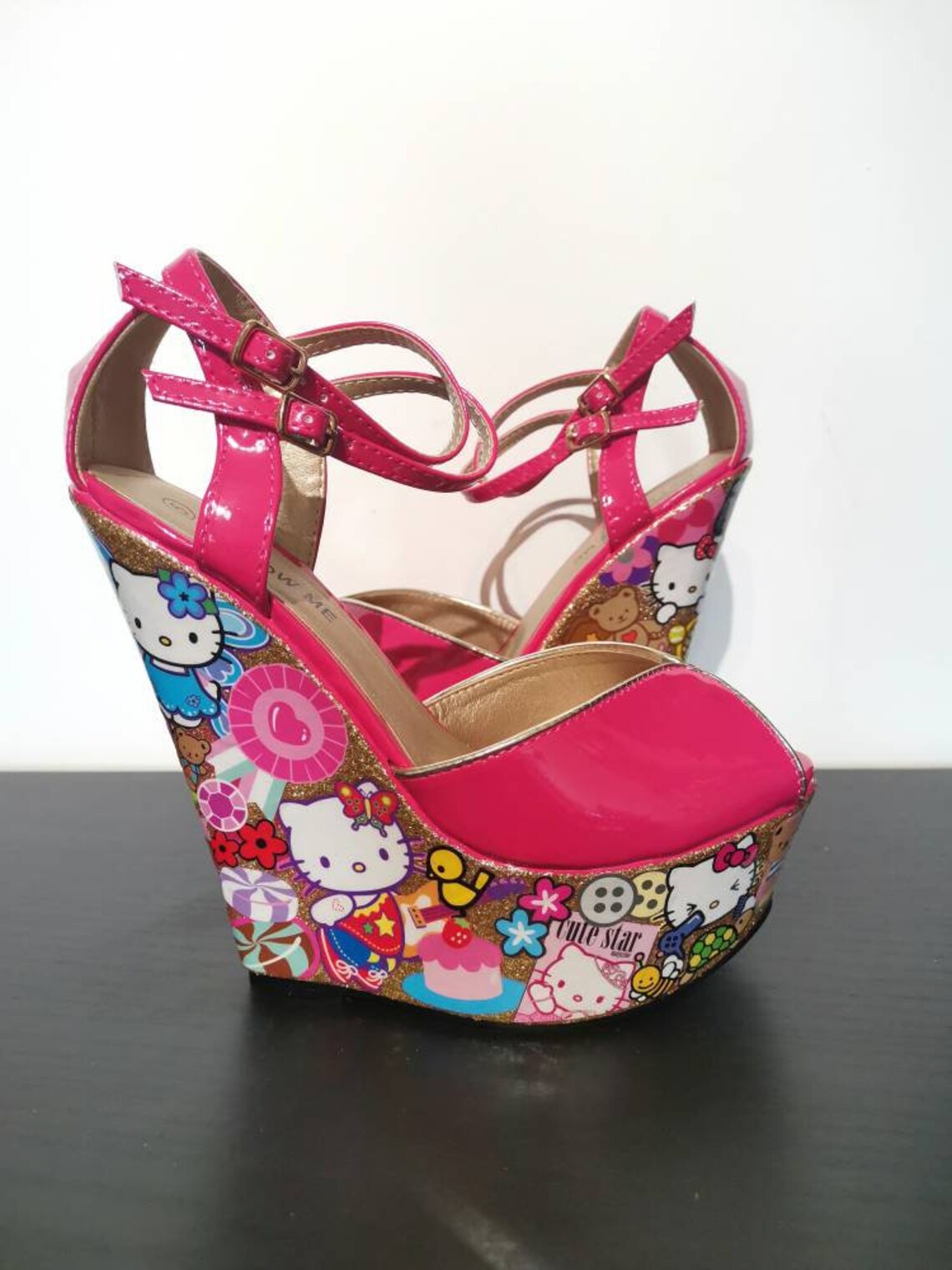 Hello Kitty high heels wedges UK size 5/38 Etsy