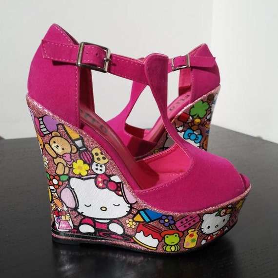 Hello Kitty High Heels Wedges UK Size 3 