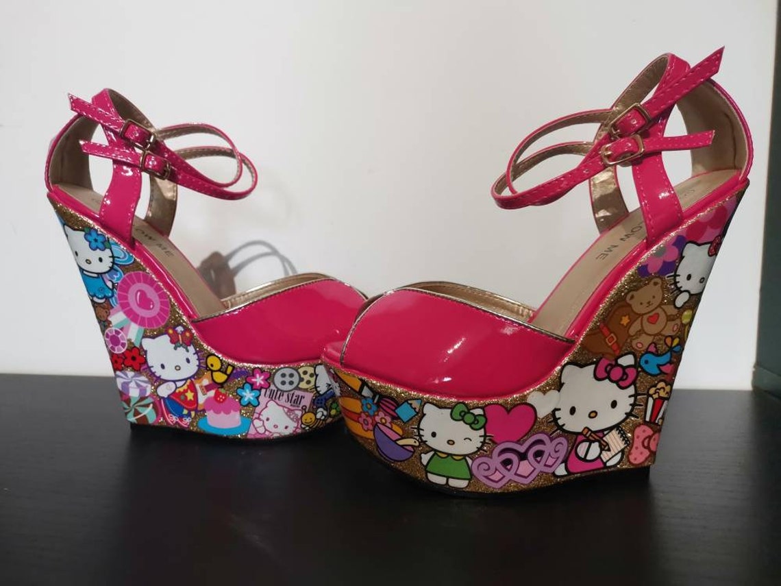 Hello Kitty high heels wedges UK size 5/38 Etsy
