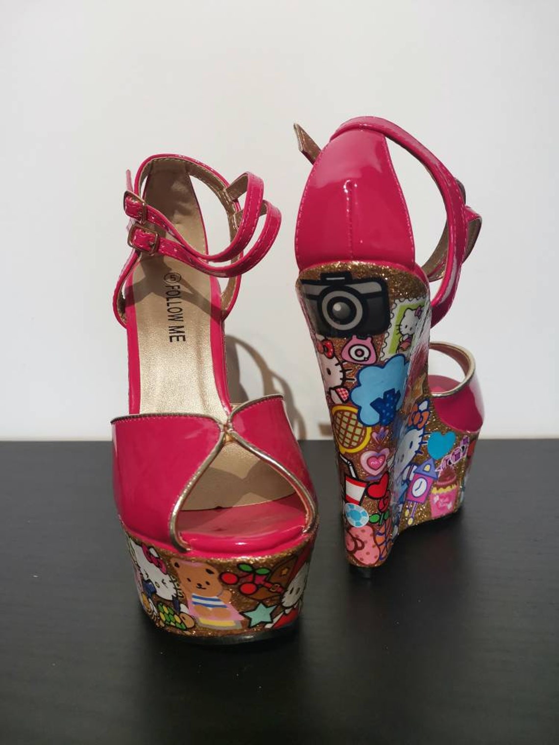 Hello Kitty high heels wedges UK size 5/38 Etsy