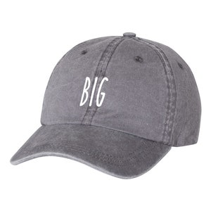 Big EMBROIDERED, Unstructured PIGMENT Dad Hat, Baseball Cap, Big Sister Sorority Fraternity Reveal Announcement - Choose Hat Color