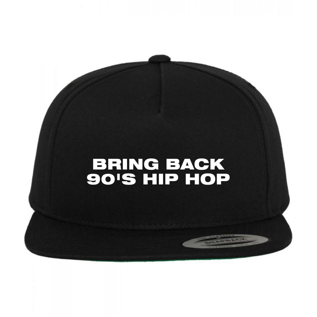 Bring Back 90's Hip Hop - BLACK Snapback Hat Adjustable Cap (multi ...