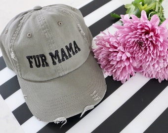 DISTRESSED FUR MAMA | Fur Mama, Dog Mom, Dog Mom Gift,