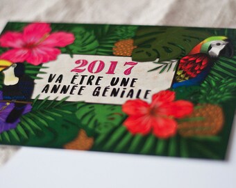 Carte postale "2017 va être une année géniale"