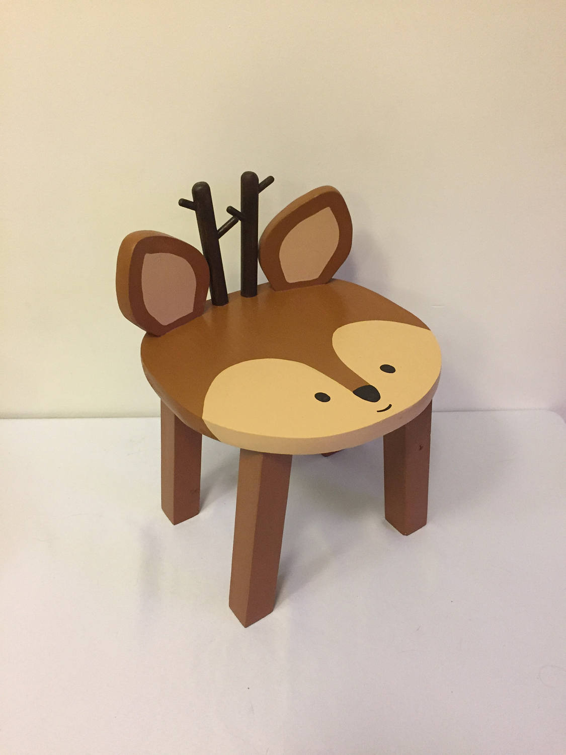 Animal stool Reindeer Deer hand painted wood kids chair Etsy