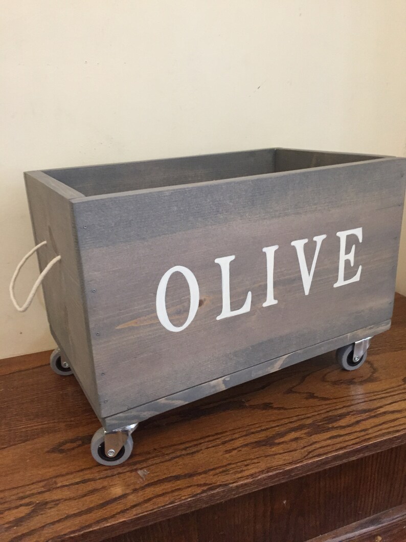 hand painted toy box personalized