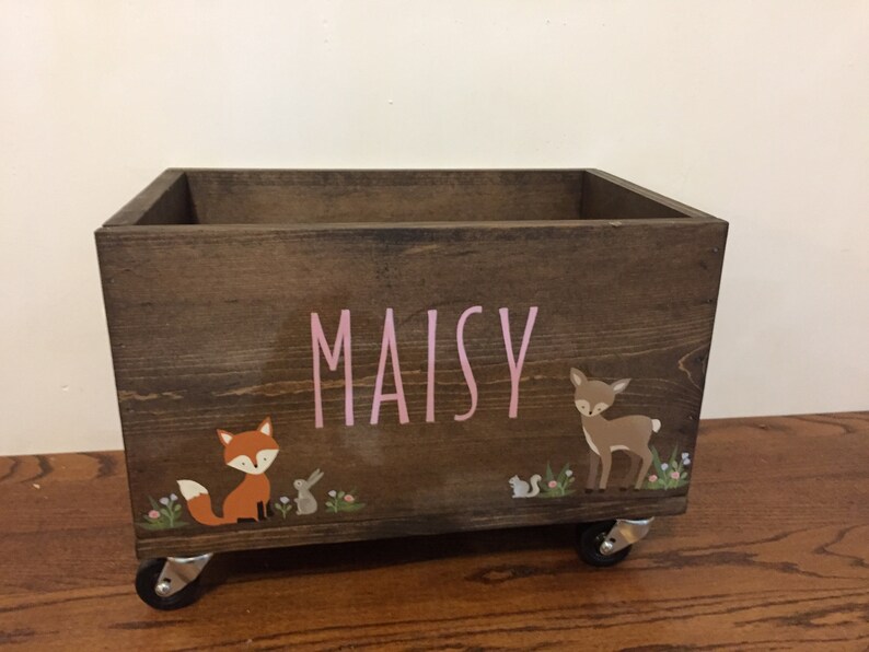 kids wooden toy box