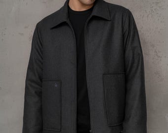Italian Wool Oversized Peacoat for Men