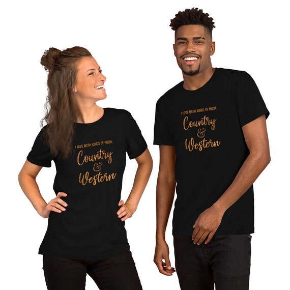 Country Music T Shirt I Love Both Country & Western Music Country Music T Shirt I Love Both Country & Western Music
